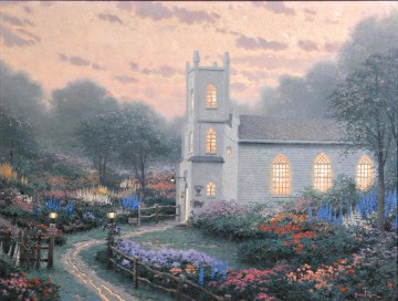 ブロッサム ヒル教会 トーマス キンケード Oil Paintings